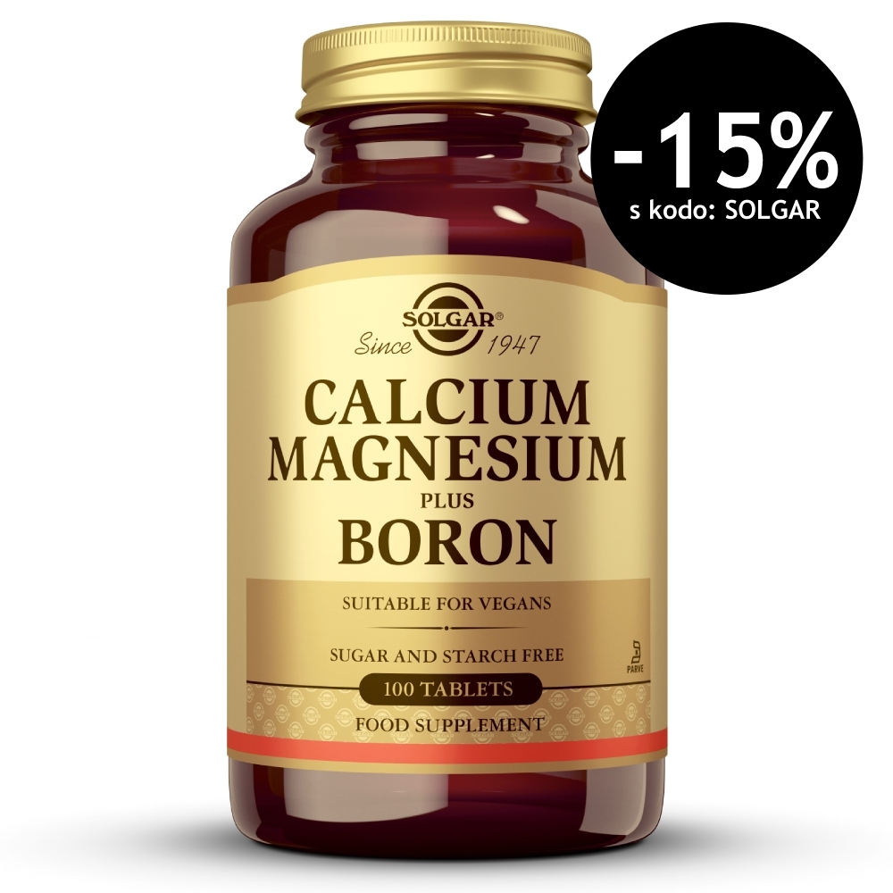 Solgar kalcij, magnezij plus bor, tablete (100 tablet)